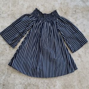 Faithfull The Brand blue and white striped dress